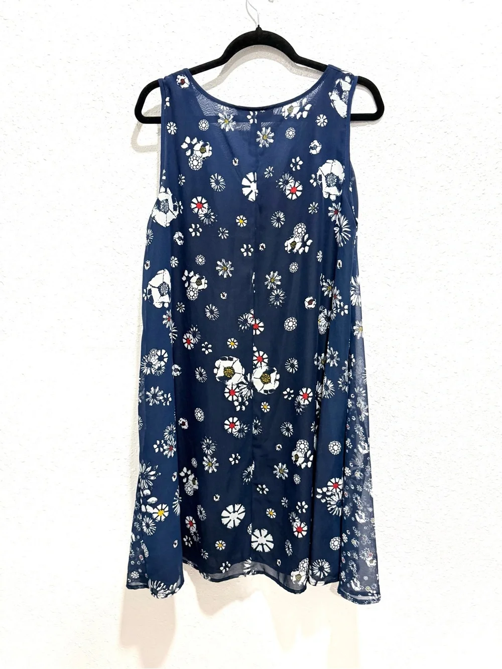 Jason Wu Navy‎ Floral Tie-Front Midi Dress L